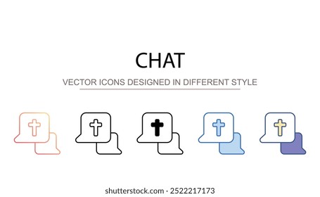 Chat icon design with white background stock illustration