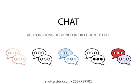 Chat icon design with white background stock illustration