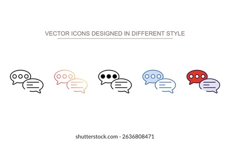 Chat icon design with white background stock illustration