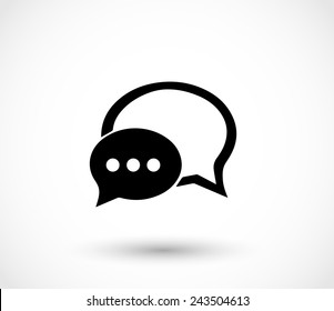 Chat icon with dialog clouds vector