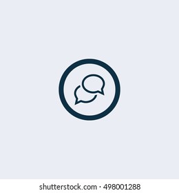 Chat icon with dialog clouds vector