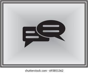 Chat icon with dialog clouds vector