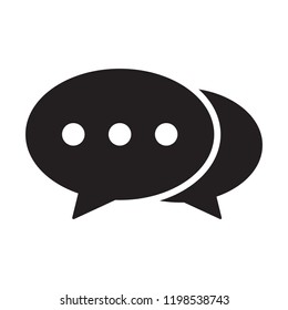 Chat icon, dialog icon, comments icon, speech bubbles icon vector flat design