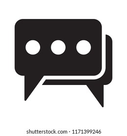 Chat icon, dialog icon, speech bubble icon, comment icon, vector