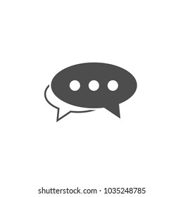 Chat icon, dialog symbol. Flat design. Message sign. Chat bubble Vector illustration.