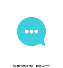 Chat icon, dialog symbol. Flat design. Message sign. Chat bubble Vector illustration.