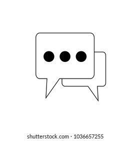 Chat icon, dialog symbol. Flat design. Message sign. Chat bubble Vector illustration.