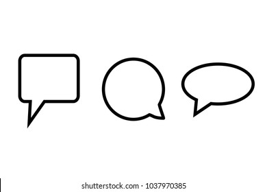 Chat icon, dialog symbol. Flat design. Message sign. Chat bubble. Vector illustration.