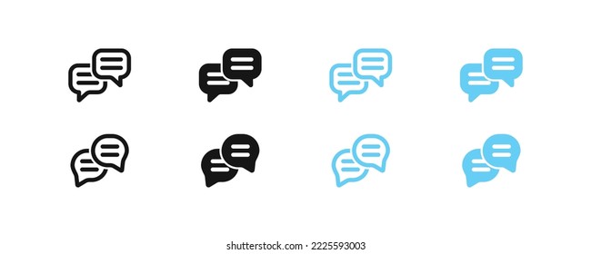 Chat icon. Dialog symbol. People speak signs. Message icons. Vector isolated sign.