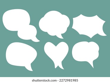 ¡Icono de chat y fácil de usar! Conjunto de burbujas de voz
