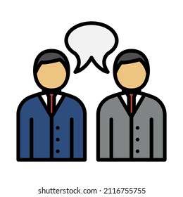 Chat Icon. Editable Bold Outline With Color Fill Design. Vector Illustration.