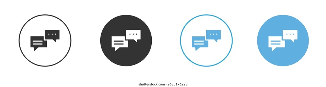 Chat icon Editable flat style, illustration icons