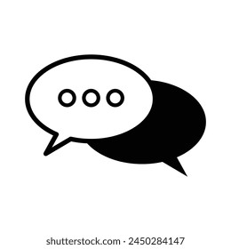chat Icon. feedback icon or logo isolated sign symbol vector illustration - high quality black style vector icons. Vector illustration. Eps file 413.