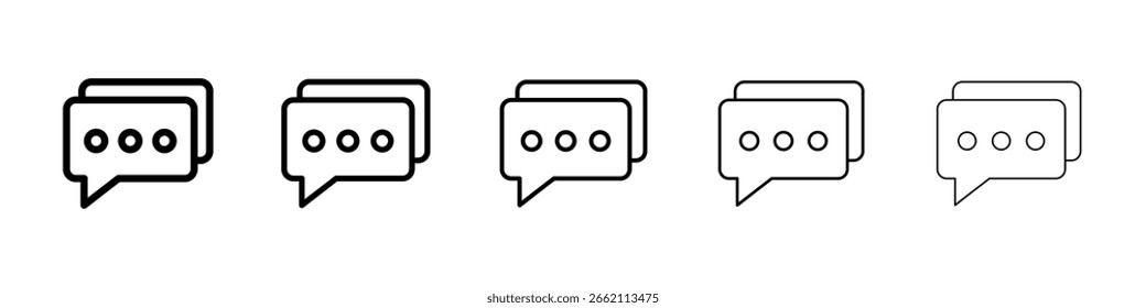 Icono de chat lleno de concepto de signo plano para el Diseño web.