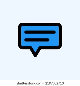 Chat icon in filled line style about user interface, use for website mobile app presentation