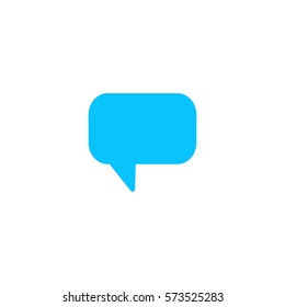 Chat icon flat. Blue pictogram on white background. Vector illustration symbol