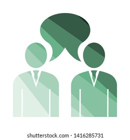 Chat Icon. Flat Color Ladder Design. Vector Illustration.