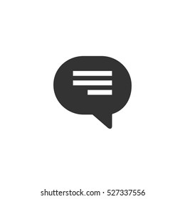 Chat icon flat. Illustration isolated vector sign symbol