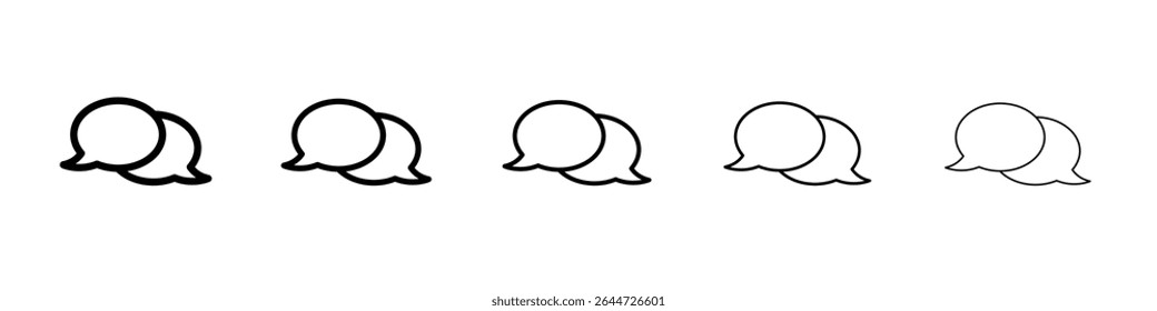 Logotipo del conjunto de ilustración plana del icono del chat