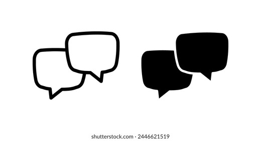 Icono de chat. ilustración plana de icono de Vector de rebobinado para Web