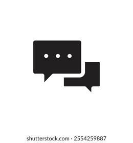 Chat icon Flat line illustration