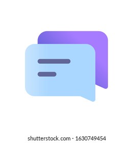 Chat  icon flat outline glyph interface 