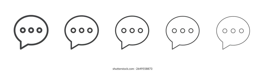 Icono de chat plano simple esquema logo