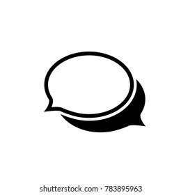 Chat Icon in flat style. Communication chat bubble symbol isolated on white background. Vector illustration. Speech bubbles icon. Line chat symbol for website design, mobile application, ui.