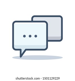 chat icon in flat style isolated. Vector Symbol illustration.