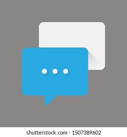 chat icon in flat style isolated. Vector Symbol illustration.