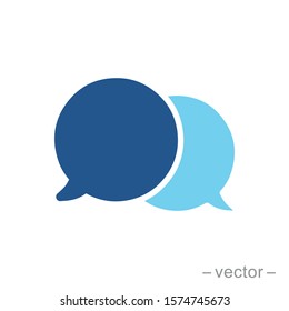 Chat icon in flat style isolated. Vector Symbol illustration.