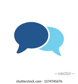 Chat icon in flat style isolated. Vector Symbol illustration.