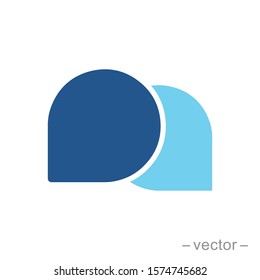 Chat icon in flat style isolated. Vector Symbol illustration.
