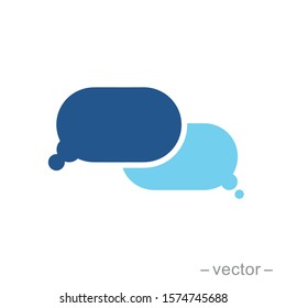 Chat icon in flat style isolated. Vector Symbol illustration.