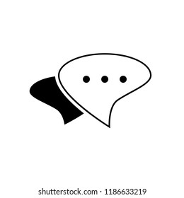 Chat Icon in flat style. Speech symbol for web site design, logo, app, UI. Chat with dialog. Vector illustration. Badge discussion, dialogue, correspondence character.