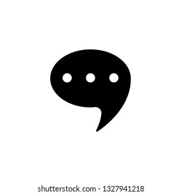 Chat Icon in flat style. Speech symbol for web site design, logo, app, UI. Chat with dialog. Vector illustration. Badge discussion, dialogue, correspondence character.