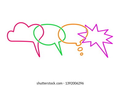 Chat Icon in flat style. Speech symbol for web site design, logo, app, UI. Vector illustration. 
