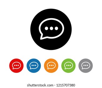 Chat Icon flat symbol vector