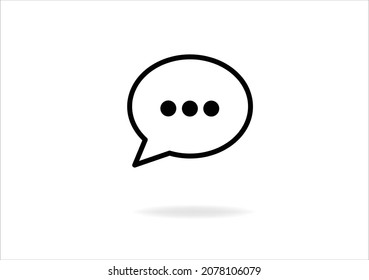 Chat Icon flat symbol vector. symbol for web site Computer and mobile vector.