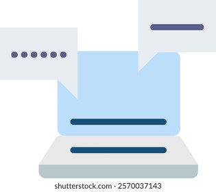 Chat Icon Flat Vector Illustration