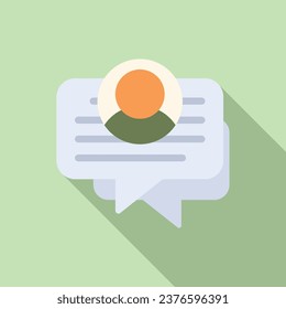 Chat icon flat vector. Social media. Internet element