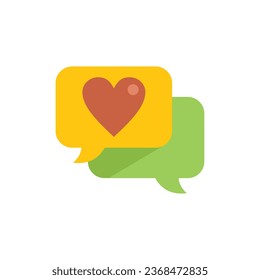 Chat icon flat vector. Web contact. Software app isolated