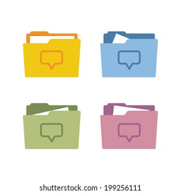 Chat icon folder vector illustration
