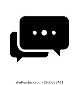 Chat icon in glyph style. Icon about a conversation in glyph style