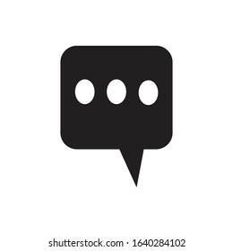 Chat Icon with glyph style. Vector illustration