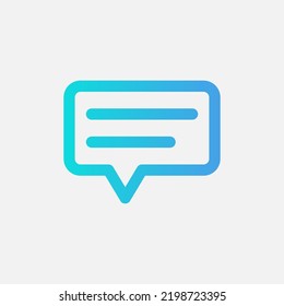 Chat icon in gradient style about user interface, use for website mobile app presentation