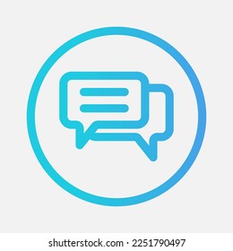 Chat icon in gradient style about essentials, use for website mobile app presentation