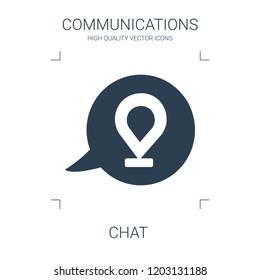 chat icon. high quality filled chat icon on white background. from communications collection flat trendy vector chat symbol. use for web and mobile