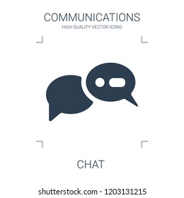 chat icon. high quality filled chat icon on white background. from communications collection flat trendy vector chat symbol. use for web and mobile