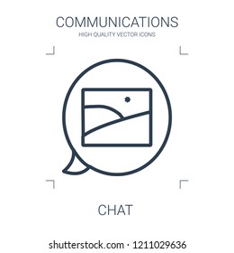 chat icon. high quality line chat icon on white background. from communications collection flat trendy vector chat symbol. use for web and mobile